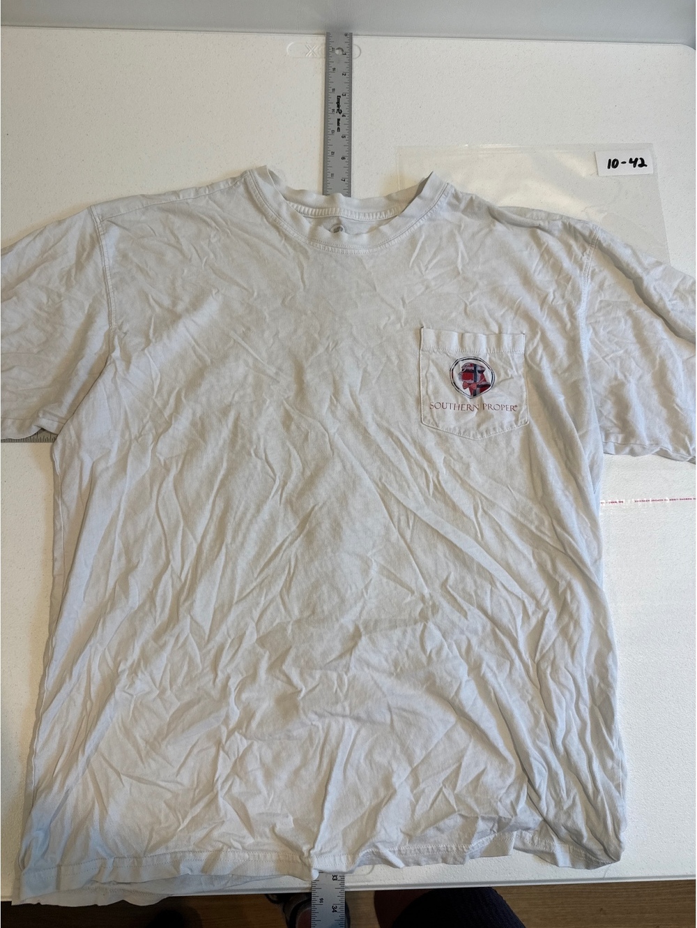 SOUTHERN PROPER TSHIRT WHITE SIZE LARGE